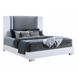 Global Furniture USA Ylime Smooth White Wooden King Bed With LED