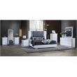 Global Furniture USA Ylime Smooth White Wooden King Bed With LED