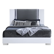 Global Furniture USA Ylime Smooth White Wooden King Bed With LED