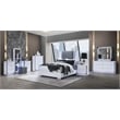Global Furniture USA Ylime Metallic Smooth White Dresser with LED