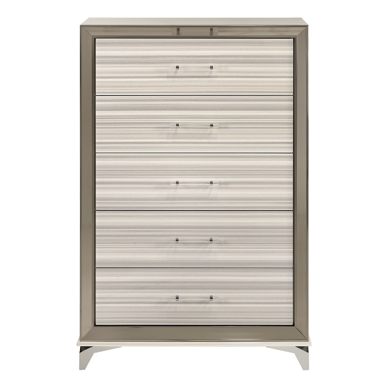 Global Furniture USA Zambrano Zebra White Wooden Chest