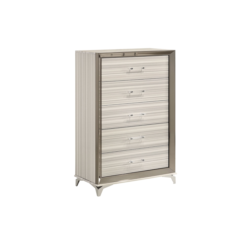 Global Furniture USA Zambrano Zebra White Wooden Chest