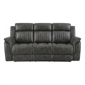 Global Furniture USA U8517 Charcoal Gray Fabric Reclining Sofa