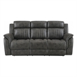 Global Furniture USA U8517 Charcoal Gray Fabric Reclining Sofa