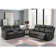 Global Furniture USA U8517 Charcoal Gray Fabric Reclining Sofa