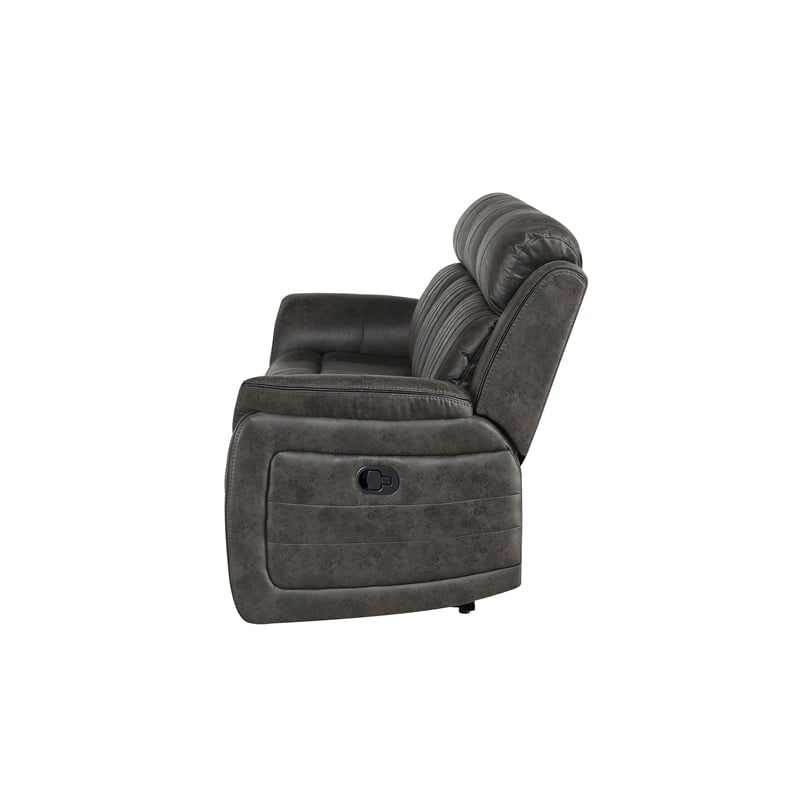 Global Furniture USA U8517 Charcoal Gray Fabric Reclining Sofa