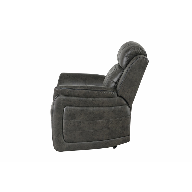 Global Furniture USA U8517 Charcoal Gray Fabric Glider Recliner
