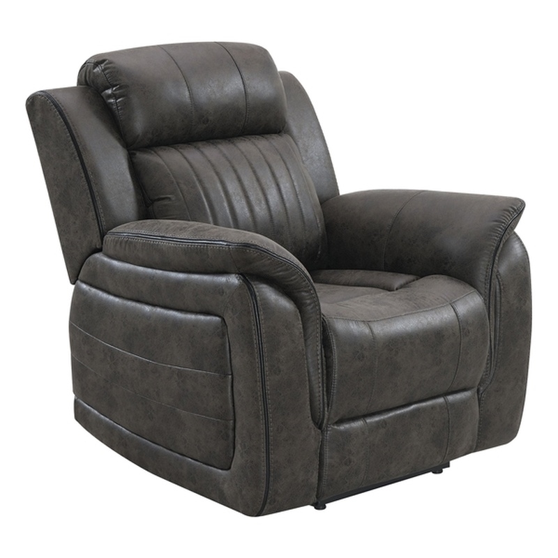 Global Furniture USA U8517 Charcoal Gray Fabric Glider Recliner