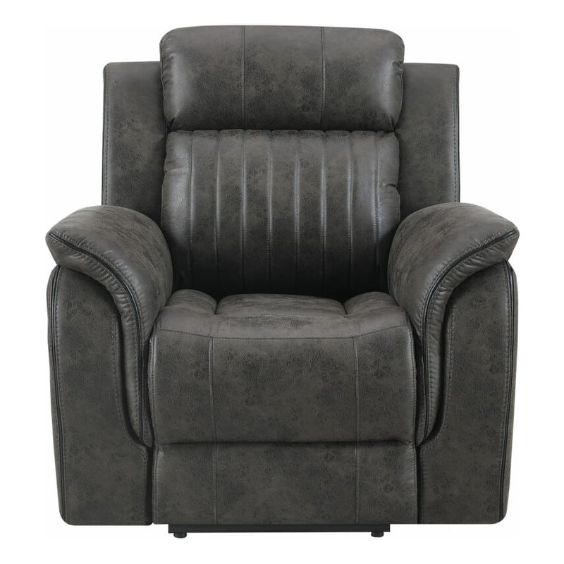 Global Furniture USA U8517 Charcoal Gray Fabric Glider Recliner