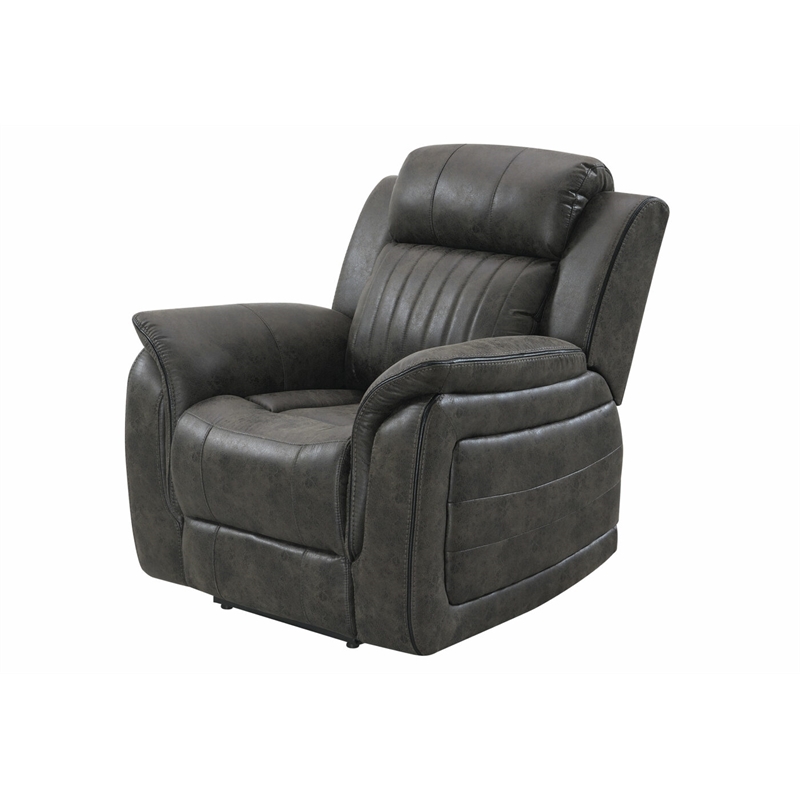 Global Furniture USA U8517 Charcoal Gray Fabric Glider Recliner
