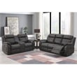 Global Furniture USA U8517 Gray Fabric Console Reclining Loveseat