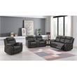 Global Furniture USA U8517 Gray Fabric Console Reclining Loveseat
