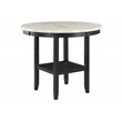 Global Furniture USA D40011 Light Gray Marble Top Bar Table with Built-In Shelf