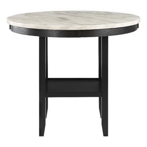 Global Furniture USA D40011 Light Gray Marble Top Bar Table with Built-In Shelf