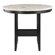 Global Furniture USA D40011 Light Gray Marble Top Bar Table with Built-In Shelf