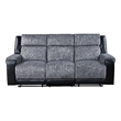 Global Furniture USA U5914 Gray/Black Fabric Reclining Sofa