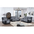 Global Furniture USA U5914 Gray/Black Fabric Console Reclining Loveseat