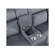 Global Furniture USA U5914 Gray/Black Fabric Console Reclining Loveseat