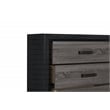 Global Furniture USA Lisbon Gray and Black Wooden 5-Drawer Chest
