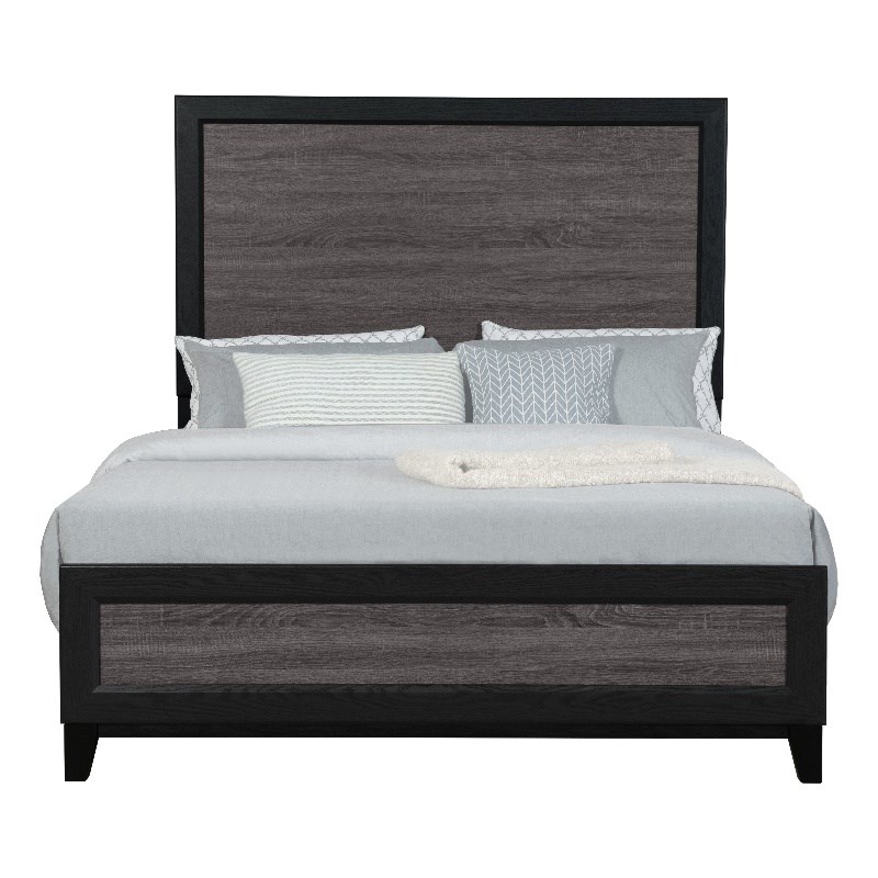 Global Furniture USA Lisbon Engineered Wood Full Bed in Dark Gray/Black