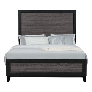 Global Furniture USA Lisbon Engineered Wood Full Bed in Dark Gray/Black