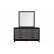 Global Furniture USA Lisbon Rustic Dark Gray Wood Mirror Only