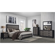 Global Furniture USA Lisbon Rustic Dark Gray Wood Mirror Only