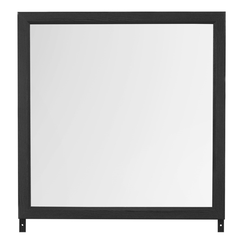 Global Furniture USA Lisbon Rustic Dark Gray Wood Mirror Only