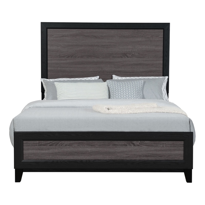 Global Furniture USA Lisbon Engineered Wood Queen Bed in Dark Gray/Black