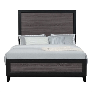 Global Furniture USA Lisbon Engineered Wood Queen Bed in Dark Gray/Black