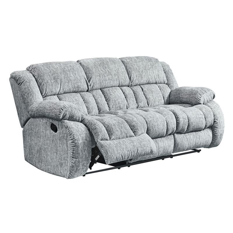 Global Furniture USA U250 Light Gray Upholstered Fabric Reclining Sofa