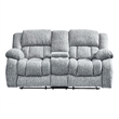 Global Furniture USA U250 Gray Fabric Console Reclining Loveseat