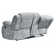 Global Furniture USA U250 Gray Fabric Console Reclining Loveseat