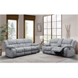 Global Furniture USA U250 Gray Fabric Console Reclining Loveseat