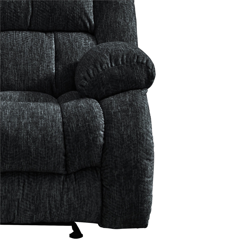 Global Furniture U250 Ebony Fabric Glider Recliner