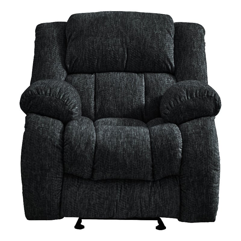 Global Furniture U250 Ebony Fabric Glider Recliner