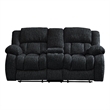 Global Furniture USA U250 Ebony Fabric Console Reclining Loveseat