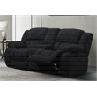Global Furniture USA U250 Ebony Fabric Console Reclining Loveseat