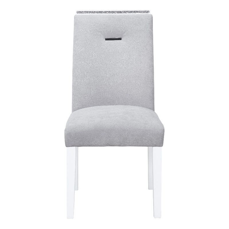 Global Furniture USA Monaco Light Gray Fabric Dining Chairs - Set of Two