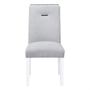 Global Furniture USA Monaco Light Gray Fabric Dining Chairs - Set of Two