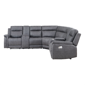 Global Furniture USA U1797 Gray Beige Fabric Sectional