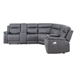 Global Furniture USA U1797 Gray Beige Fabric Sectional