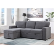 Global Furniture USA U0203 Light Gray Fabric Pull Out Sofa Bed