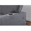 Global Furniture USA U0203 Light Gray Fabric Pull Out Sofa Bed