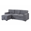Global Furniture USA U0203 Light Gray Fabric Pull Out Sofa Bed
