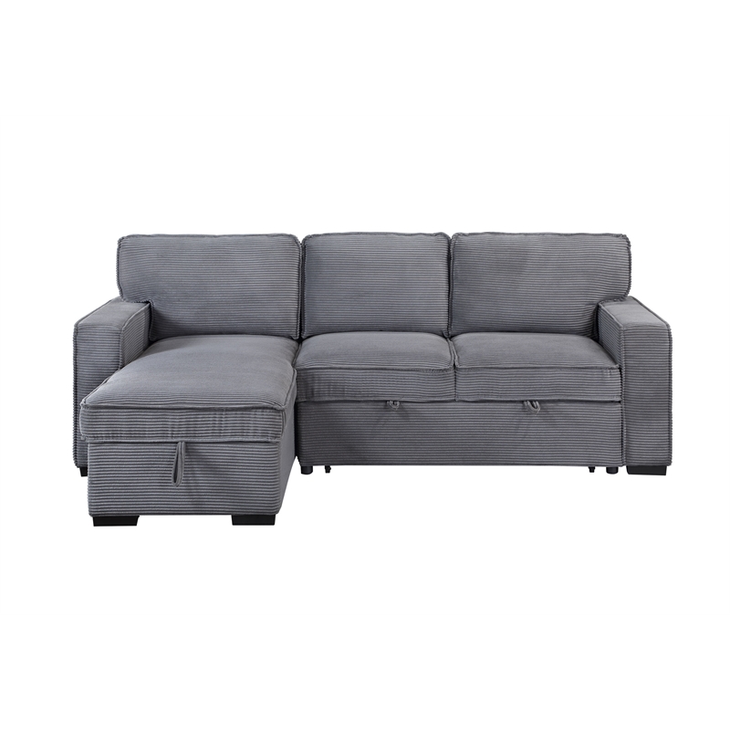 Global Furniture USA U0203 Light Gray Fabric Pull Out Sofa Bed
