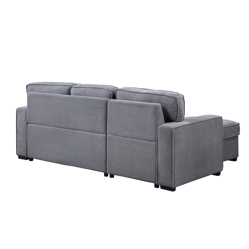 Global Furniture USA U0203 Light Gray Fabric Pull Out Sofa Bed