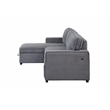 Global Furniture USA U0203 Light Gray Fabric Pull Out Sofa Bed