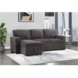 Global Furniture USA U0203 Dark Gray Fabric Pull Out Sofa Bed
