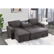 Global Furniture USA U0203 Dark Gray Fabric Pull Out Sofa Bed